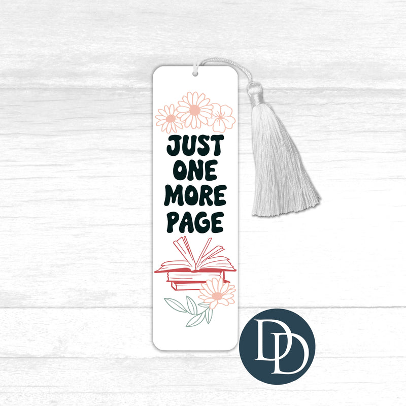 Just One More Page Book Flowers *UV DTF Bookmark Decal*