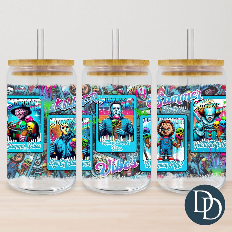 Killer Summer Vibes Horror Dudes *UV DTF Cup Wrap*