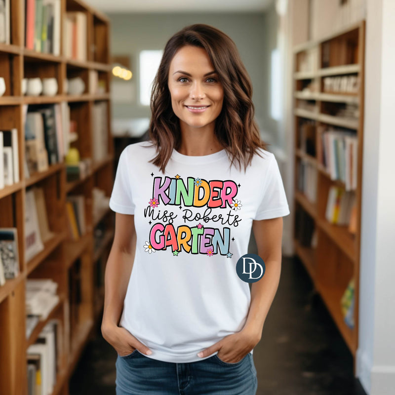 Semi-Custom Kindergarten Teacher Name *DTF Transfer*