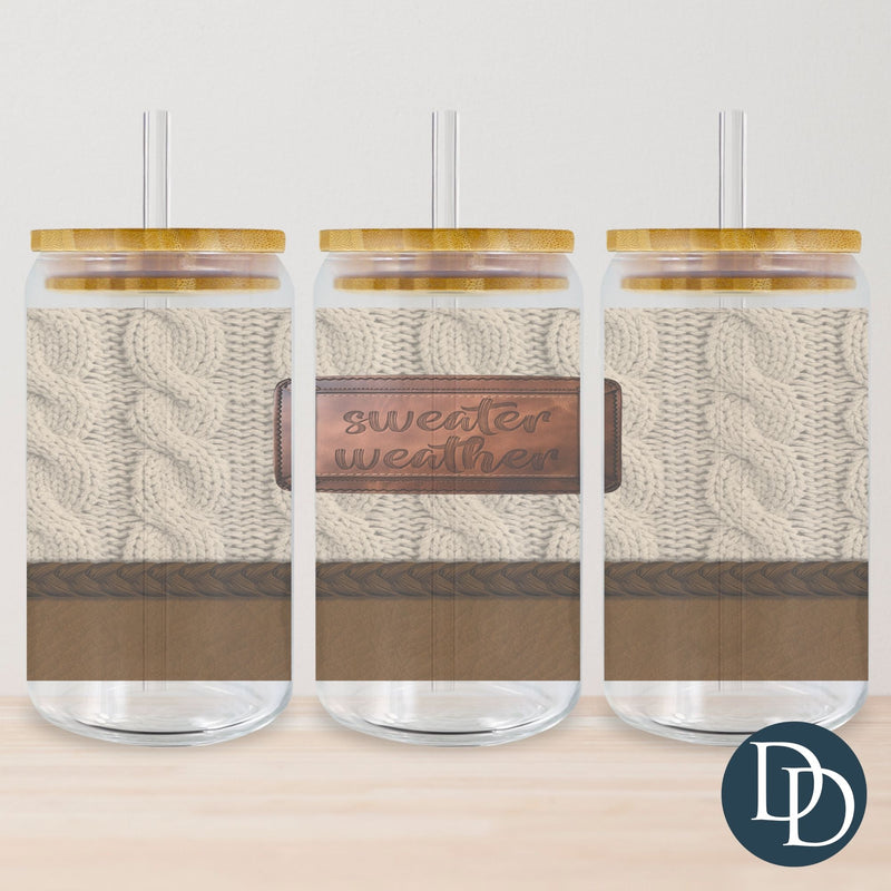 Knit Sweater Weather Tumbler Print *Sublimation Print Transfer*