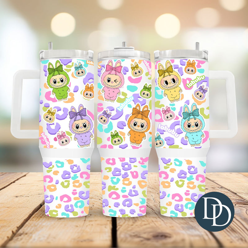 Labubu Soft Leopard *UV DTF 40oz Tumbler Wrap*