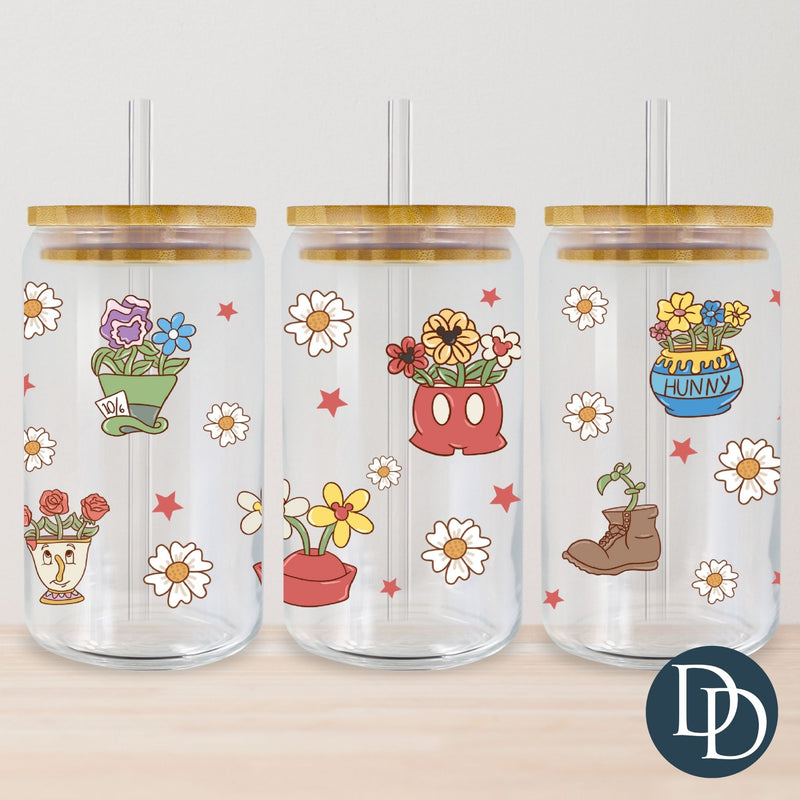 Magical Flower Pots UV DTF Cup Wrap