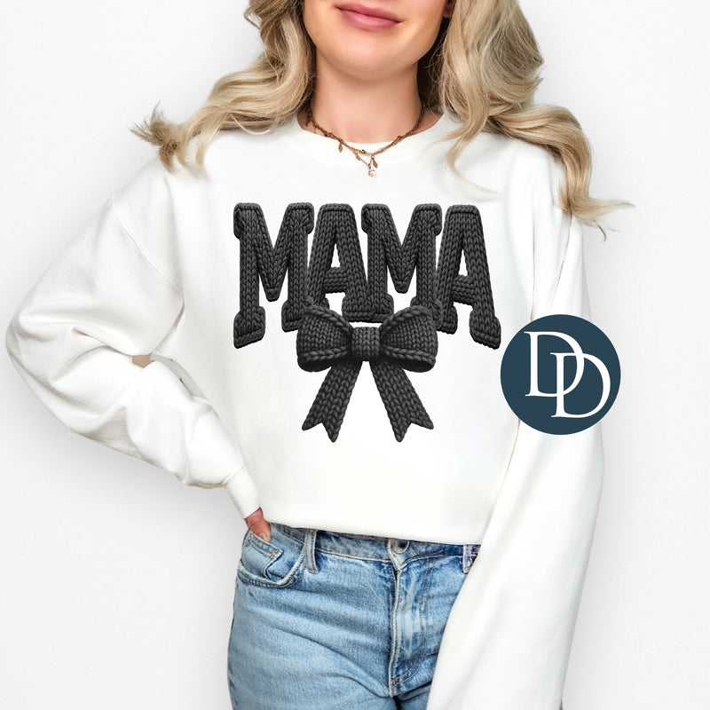 Mama Bow Faux Yarn *DTF Transfer*