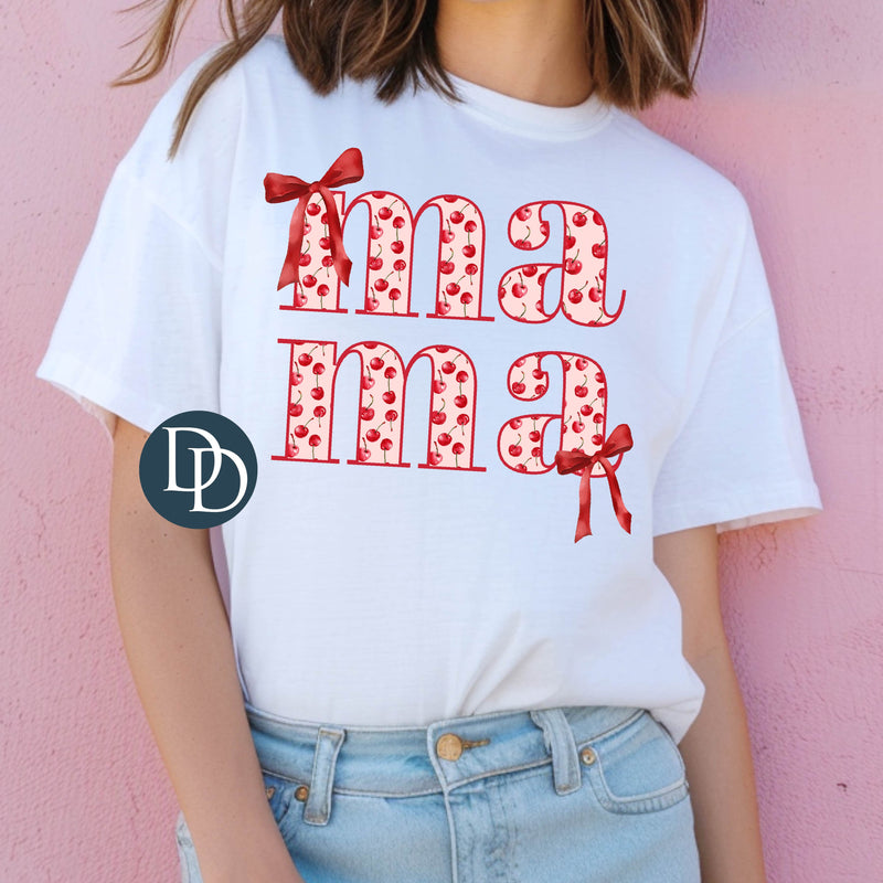 Mama Cherry Bows *DTF Transfer*