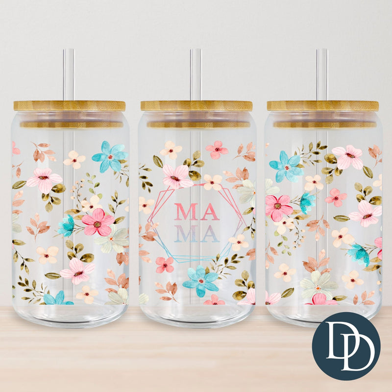 Mama Summer Floral Block *UV DTF Cup Wrap*