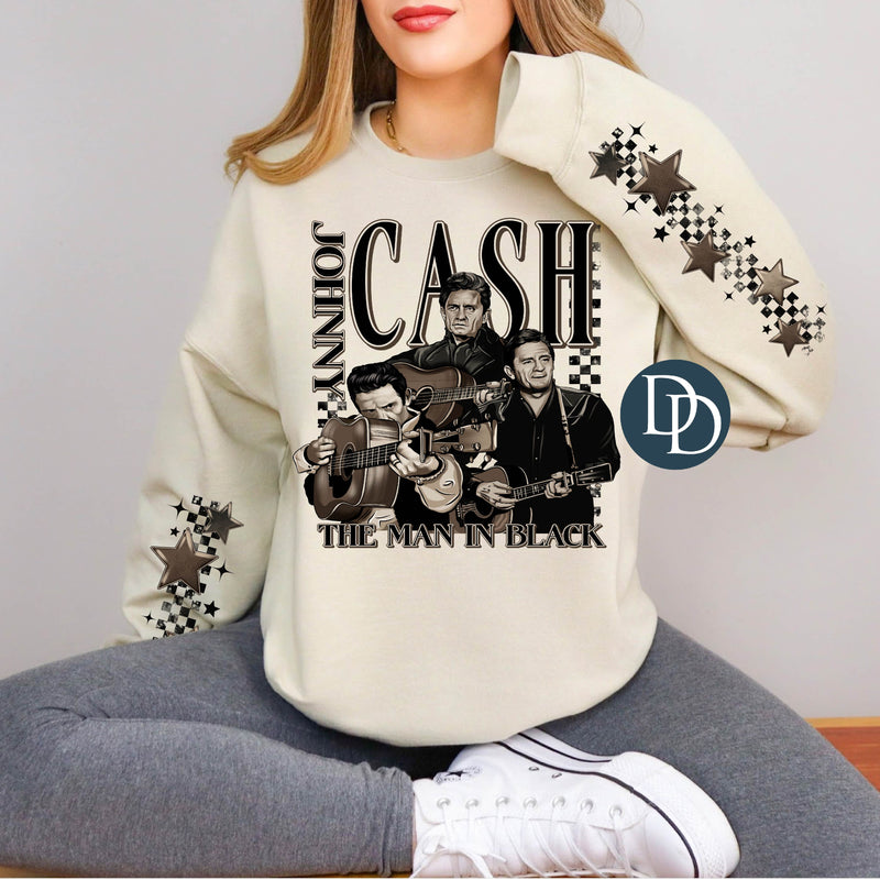 Man In Black With Sleeve Accents *DTF Transfer*