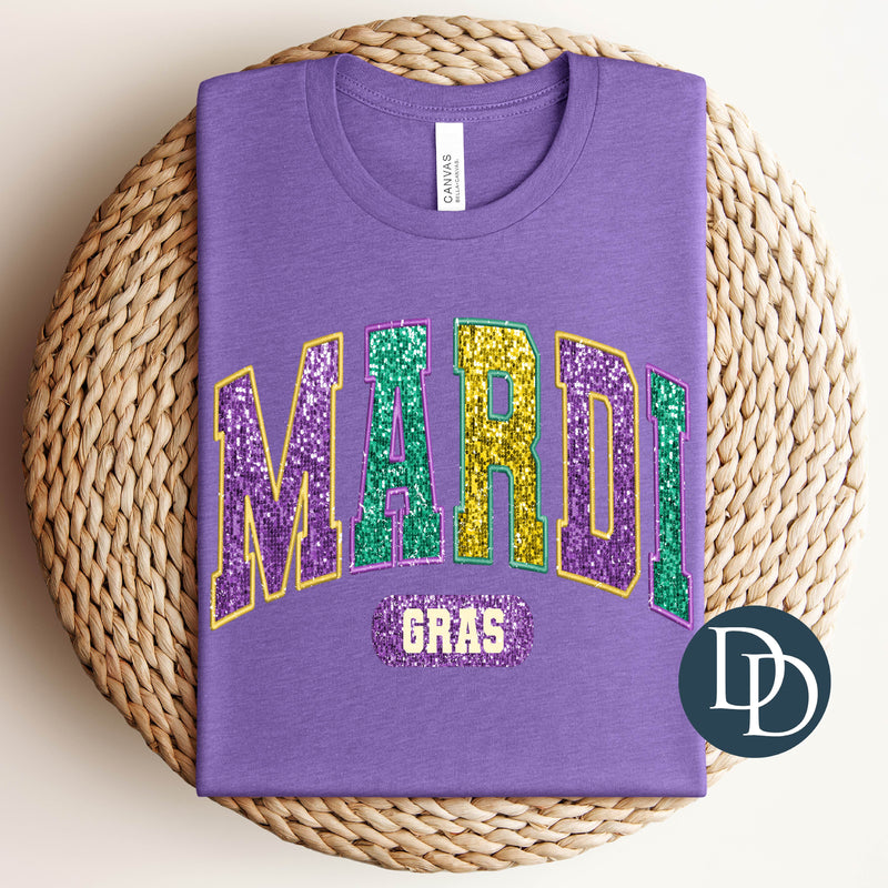 Mardi Gras Faux Glitter *DTF Transfer*