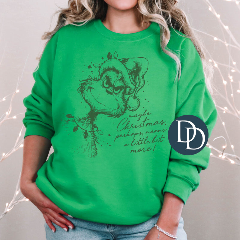 Maybe Christmas Grnch Head *DTF Transfer*