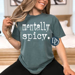 Mentally Spicy Typo Font (White Ink) *Screen Print Transfer*