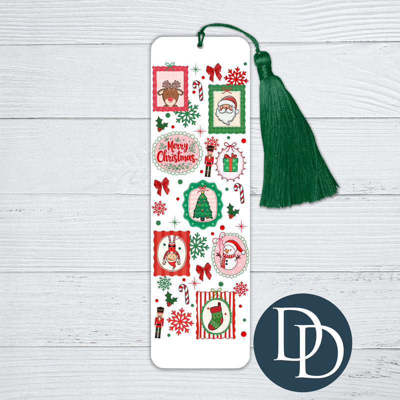Merry Christmas Stamps *UV DTF Bookmark Decal*