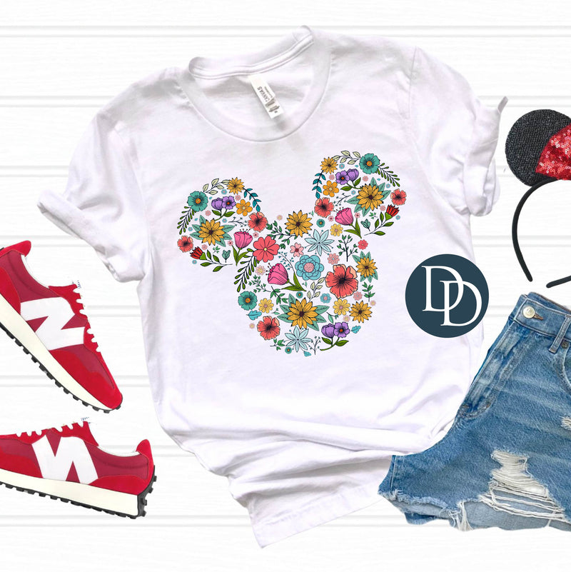 Mick Floral Silhouette Head *DTF Transfer*