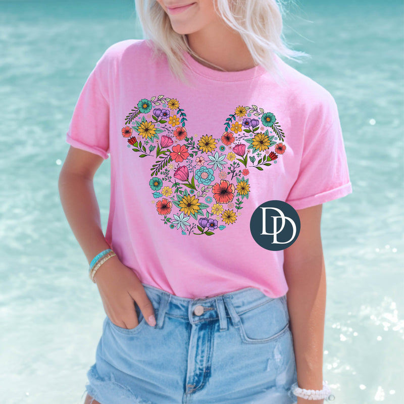 Mick Floral Silhouette Head *DTF Transfer*