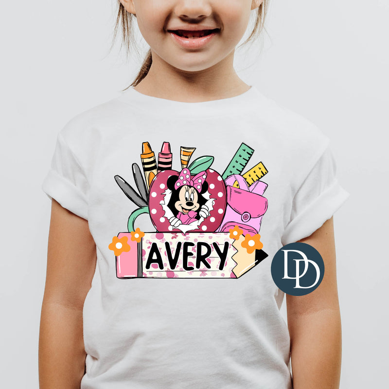 MinnE Back To School Name *DTF Transfer*