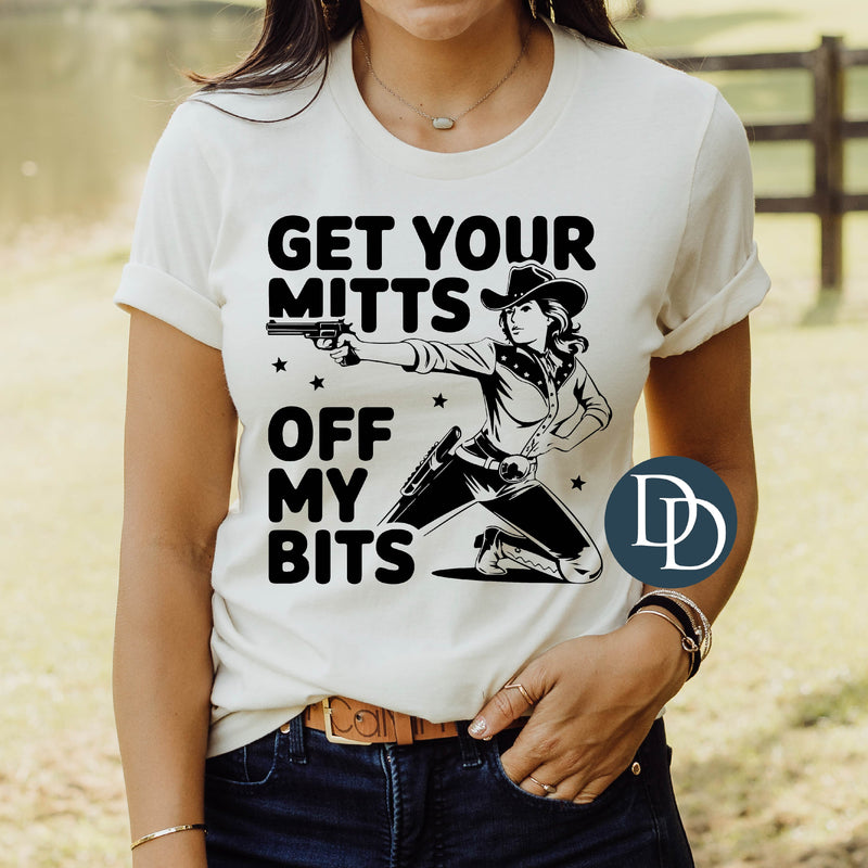 Mitts Off My Bits (Black Ink) *Screen Print Transfer*
