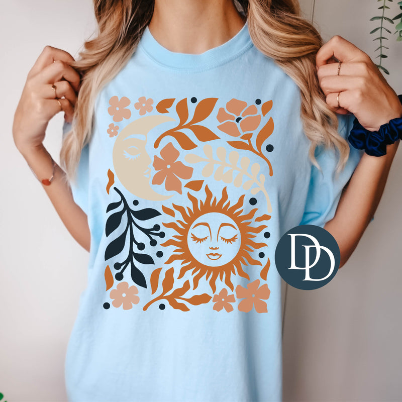 OVERSIZED Moon And Sun Boho *DTF Transfer*