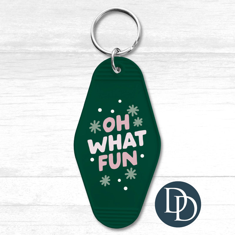 Oh What Fun Motel Keychain UV DTF Decal