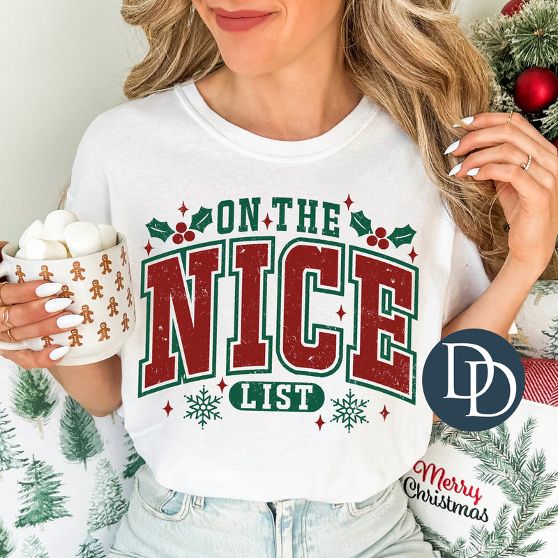 On The Nice List Holly *DTF Transfer*