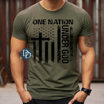 Oversized One Nation Under God (Black Ink) *Screen Print Transfer*