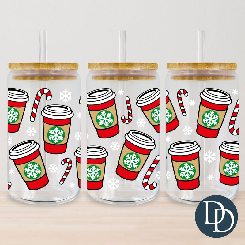 Peppermint Coffee Cups *UV DTF Cup Wrap*