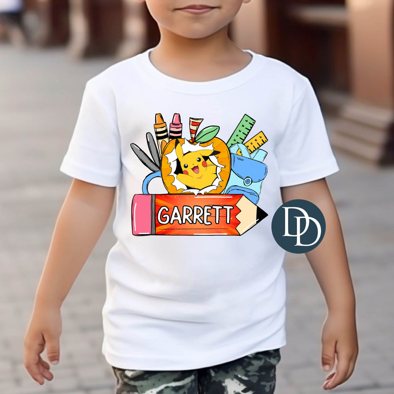 Pika Back To School Name *DTF Transfer*