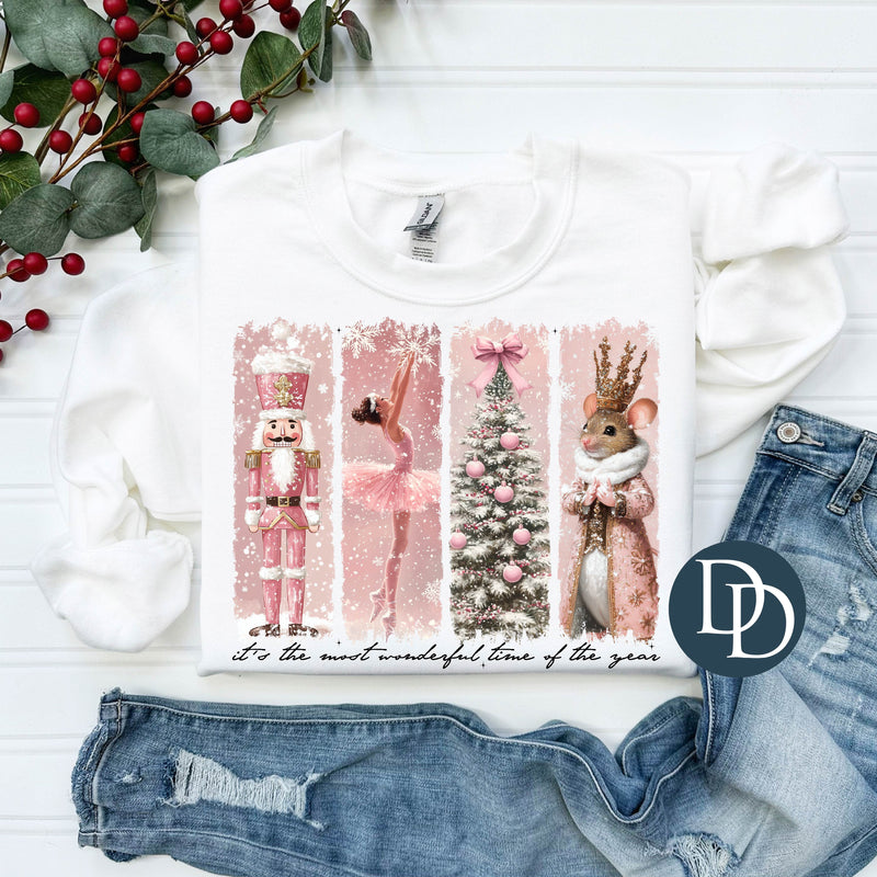 Pink Christmas Ballet *DTF Transfer*