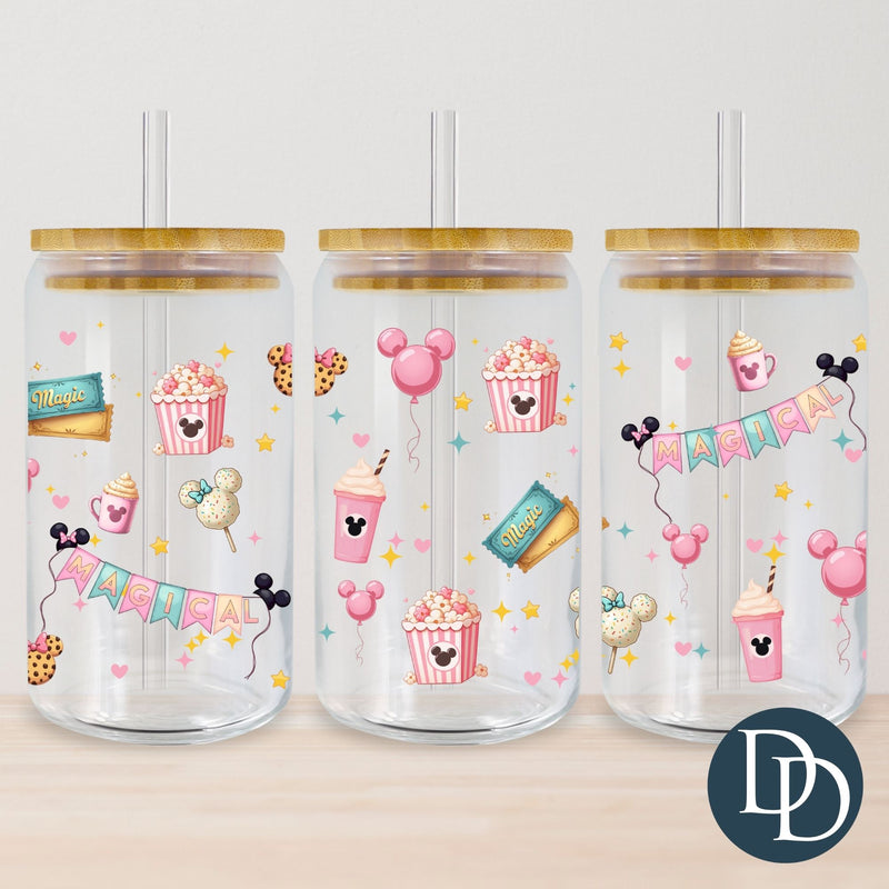 Pink Girly Magic Snacks *UV DTF Cup Wrap*