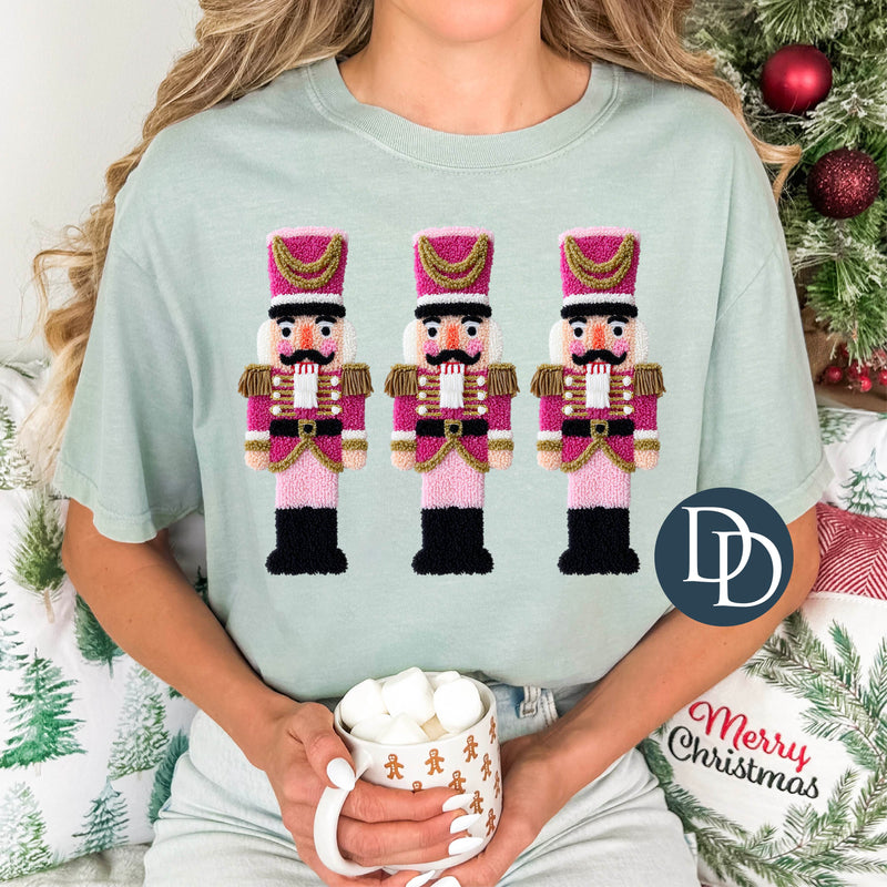 Pink Nutcrackers Faux Yarn *DTF Transfer*