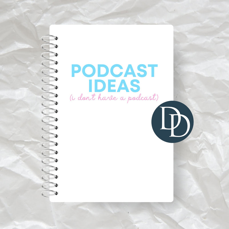 Podcast Ideas *Journal UV DTF Decal*