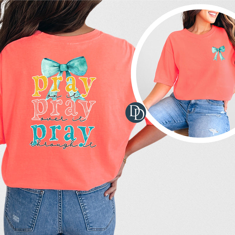 Pray On It Bow With Pocket Accent *DTF Transfer*