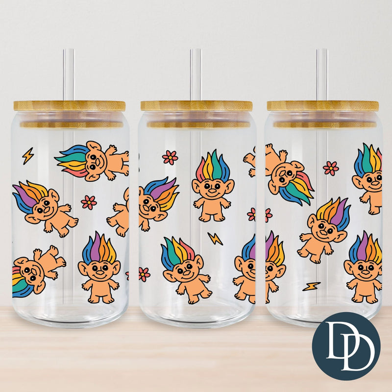 Rainbow Multi Trolls *UV DTF Cup Wrap*