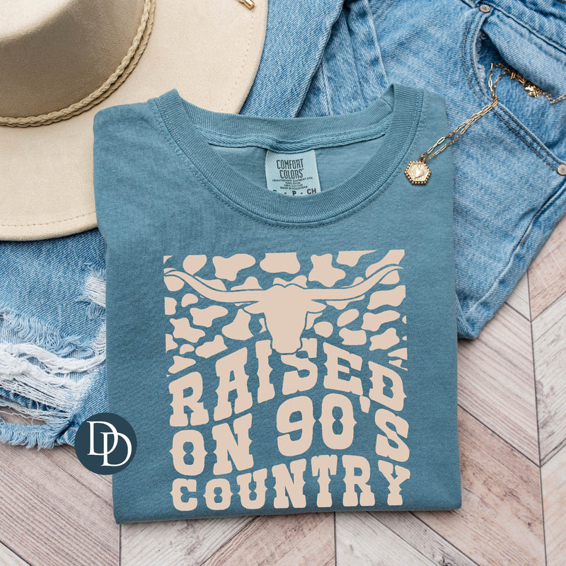 Raised On 90s Country (Light Tan Ink) *Screen Print Transfer*