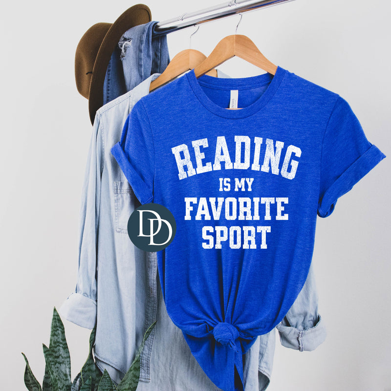 Reading is My Favorite Sport Distressed Grunge *DTF Transfer*