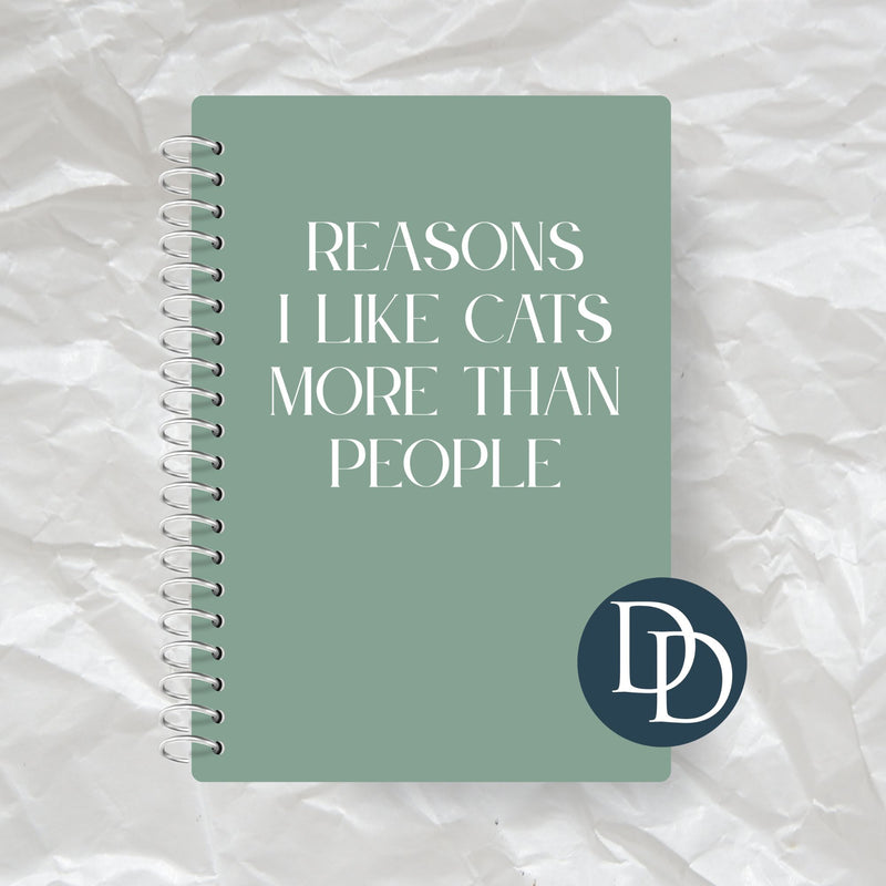 Reasons I Like Cats More Than People *Journal UV DTF Decal*
