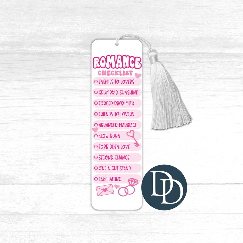 Romance Check List *UV DTF Bookmark Decal*