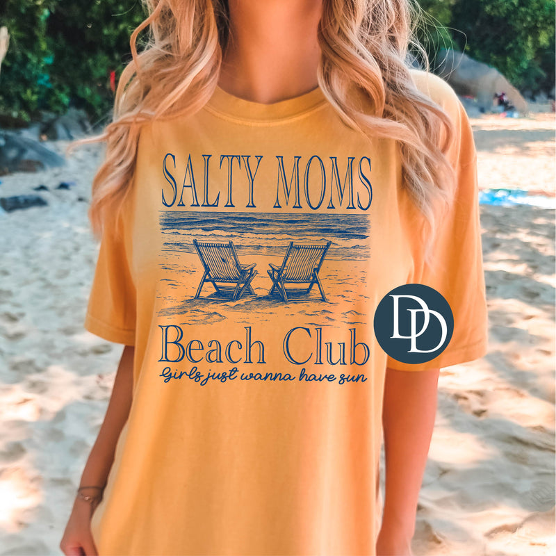 Salty Moms Beach Club Chairs (Navy Ink) - NOT RESTOCKING - *Screen Print Transfer*