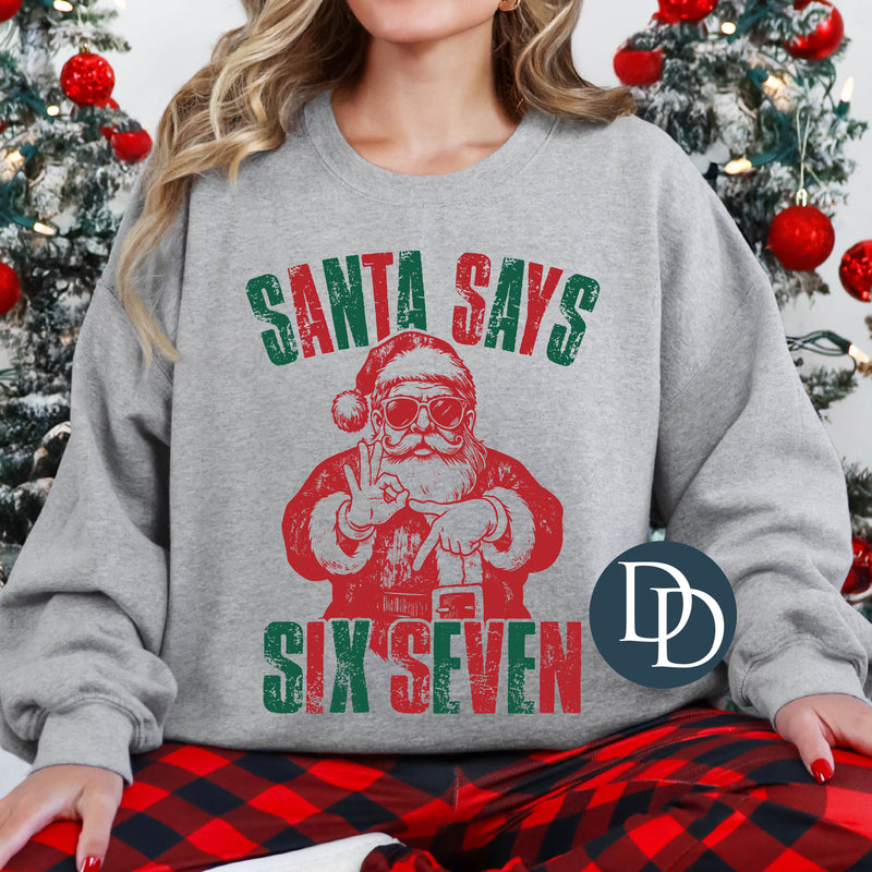 OVERSIZED Santa Says Six Seven *DTF Transfer*