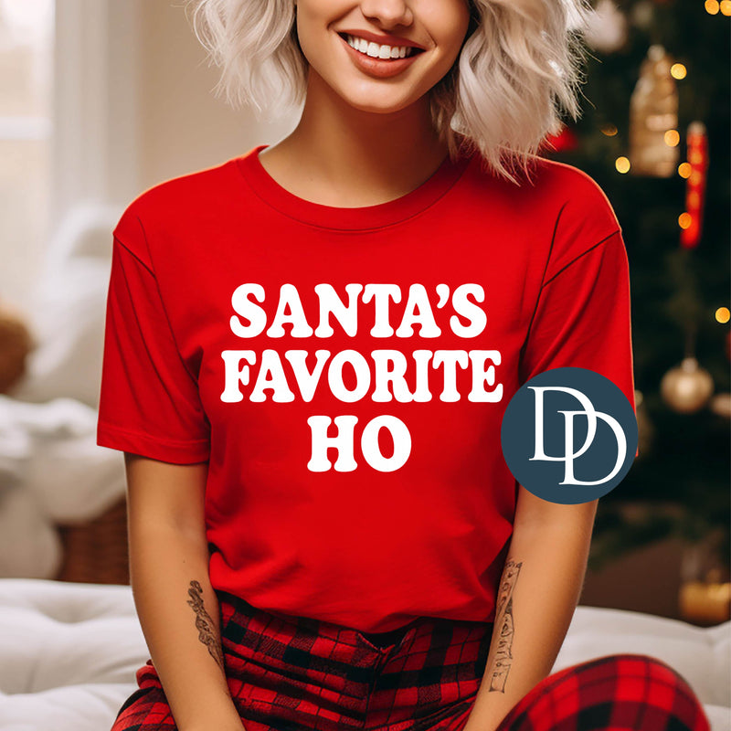Santa's Favorite Ho (White Ink) *Screen Print Transfer*