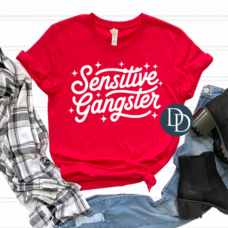 Sensitive Gangster (White Ink) *Screen Print Transfer*