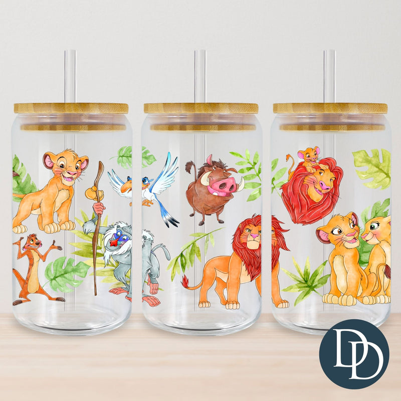 Simba Watercolor Friends *UV DTF Cup Wrap*