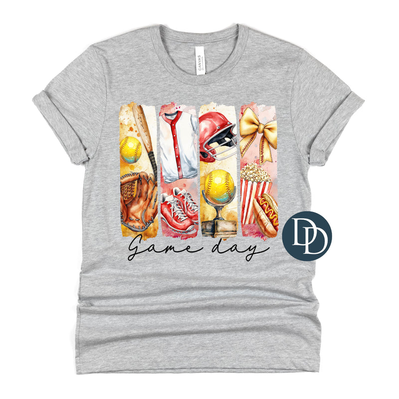 Softball Game Day Brush Strokes *DTF Transfer*