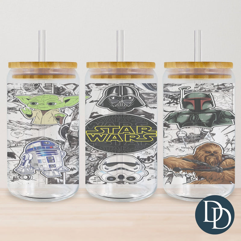 Space Cartoon Tumbler Print *Sublimation Print Transfer*