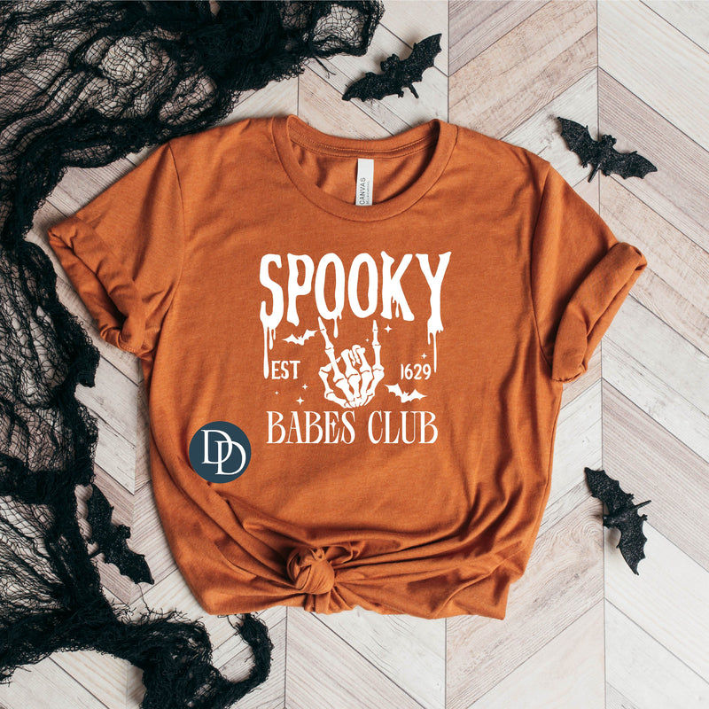 Spooky Babes Club (White Ink) *Screen Print Transfer*