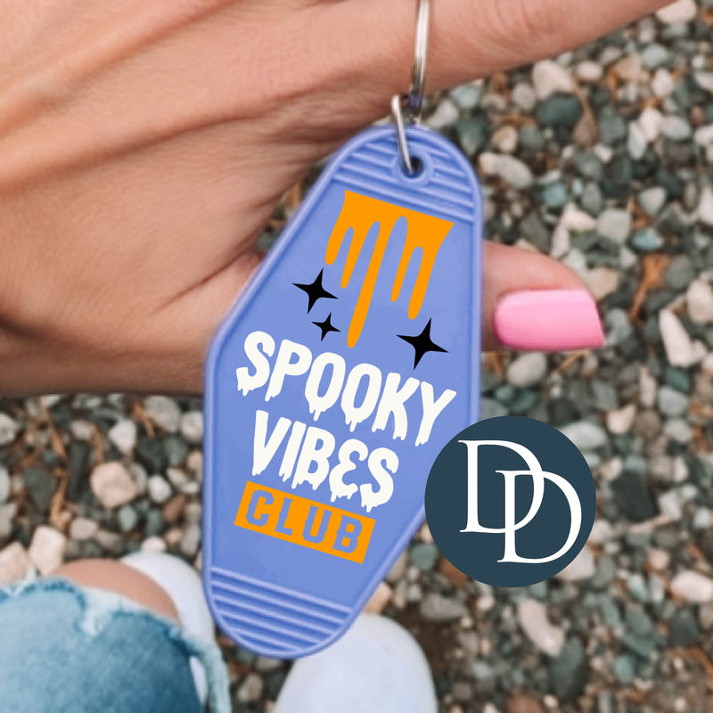Spooky Vibes Club Drip *Motel Keychain UV DTF Decal*