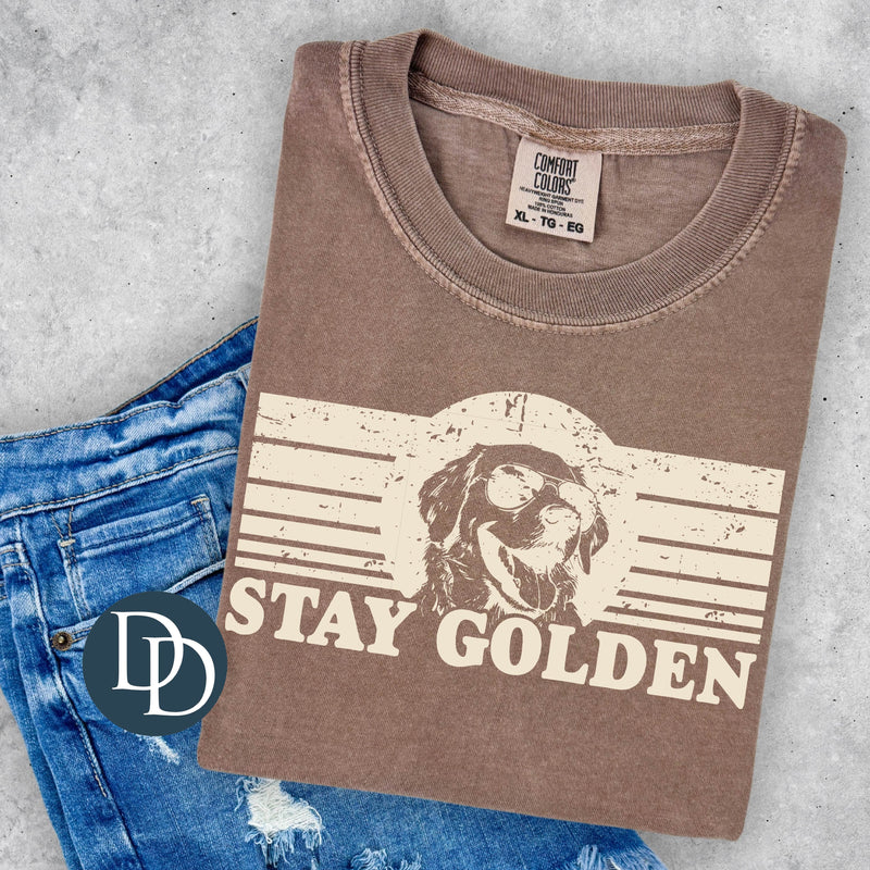Stay Golden Dog (Cream Ink) *Screen Print Transfer*