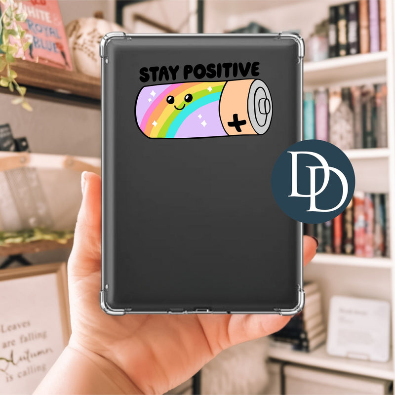 Stay Positive Happy Battery *UV DTF Decal*