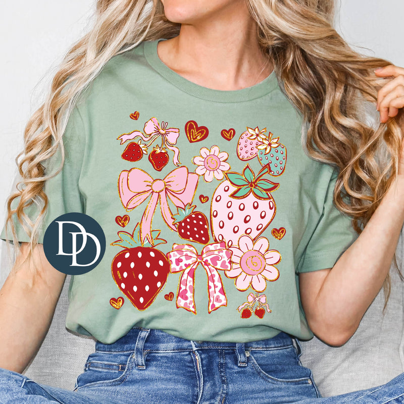 Strawberry Summer Bows *DTF Transfer*