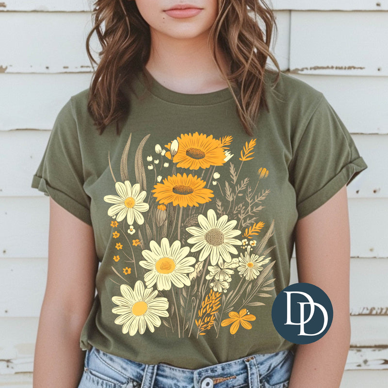 OVERSIZED Summer Yellows Flower Piece *DTF Transfer*