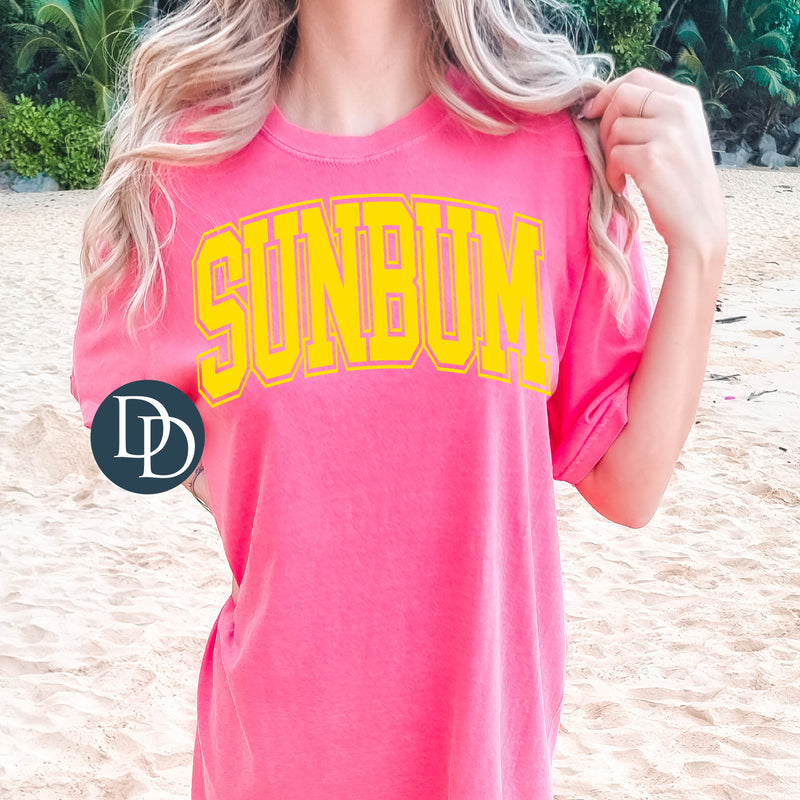 OVERSIZED Sunbum Knock Out (Yellow Ink) *Screen Print Transfer*