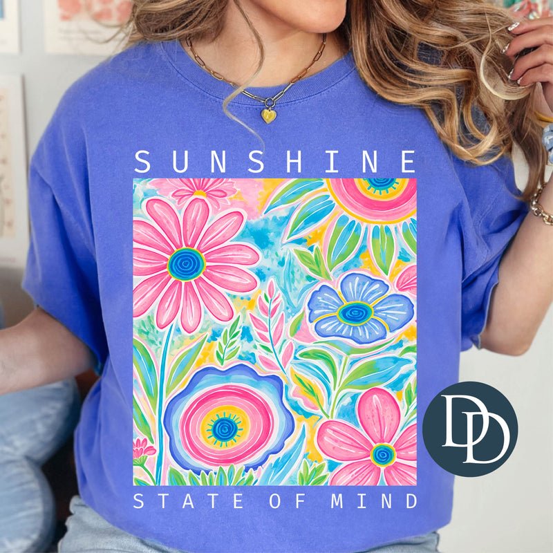 OVERSIZED Sunshine State of Mind Summer Floral Scene *DTF Transfer*