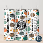 Teal Pumpkin Coffee Tumbler Print *Sublimation Print Transfer*